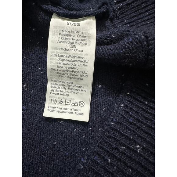 J. Crew Bomber Lambs Wool Sweater sz XL - Picture 4 of 4